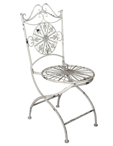 Stuhl shabby gartenstuhl weiss - gartenstuhl,