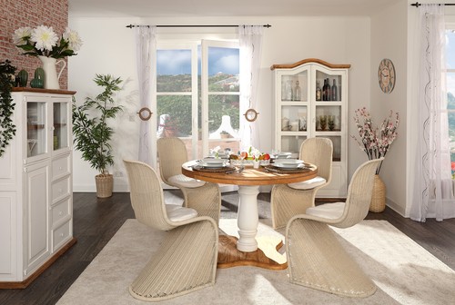Freischwinger beige weiß