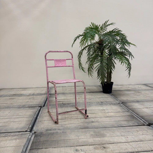 Vintage stuhl pink - pink, metall