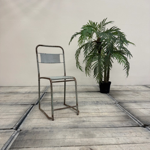 Vintage stuhl grau metall - vintage,