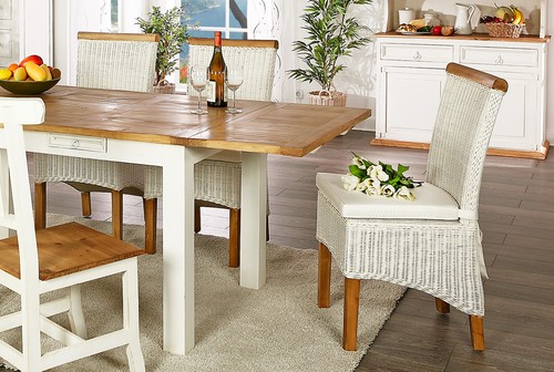 Weisser rattanstuhl pinie - weisser, rattanstuhl,